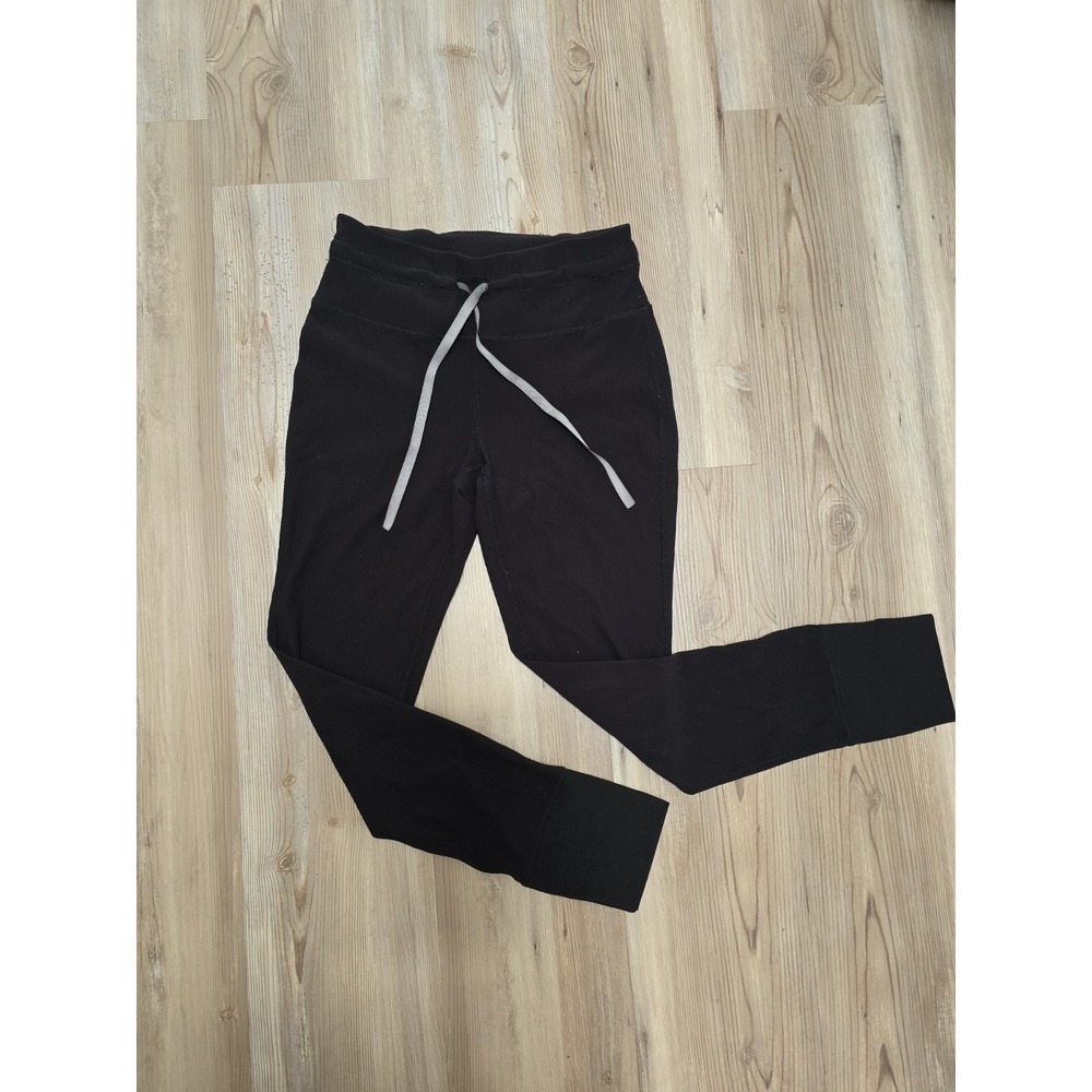 Free People Movement Ribbed Leggings Black With Drawstring Size S